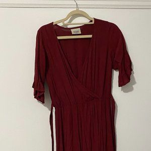 Burgundy Midi Dress